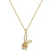 Necklace Stainless Steel Geometric Red Eye Rabbit Knot Titanium Steel Chain Women's