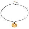 Necklace Stainless Steel Geometric Round Hollow Pendant Electroplating For Women