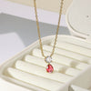 Necklace Stainless Steel Geometric Set With Diamonds Light Luxury Style
