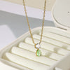 Necklace Stainless Steel Geometric Set With Diamonds Light Luxury Style