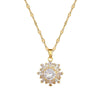 Necklace Stainless Steel Geometric Snowflake Copper Electroplating Women's