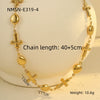 Necklace Stainless Steel Geometric Star Flower Electroplated Fashion Jewelry For Women