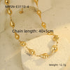Necklace Stainless Steel Geometric Star Flower Electroplated Fashion Jewelry For Women