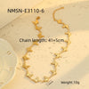 Necklace Stainless Steel Geometric Star Flower Electroplated Fashion Jewelry For Women