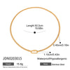 Necklace Stainless Steel Geometric Style Electroplating Paperclip Chain Long Oval Buckle Lock