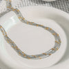 Necklace Stainless Steel Geometric Style Electroplating Round Bone Clip Chain