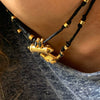 Necklace Stainless Steel Geometric Tassel Palm Riceshaped Zircon Multipendant Electroplating