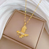 Necklace Stainless Steel Geometric Titanium Steel Eagle Dive Light Luxury Gorgeous Diamond Unisex