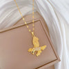 Necklace Stainless Steel Geometric Titanium Steel Eagle Dive Light Luxury Gorgeous Diamond Unisex