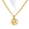 Necklace Stainless Steel Geometric Twelve Constellations Coin O Shaped Chain Vacuum Plated 18K Gold Color Preservation Old Money Style Unisex