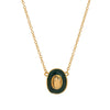 Necklace Stainless Steel Geometric U Shaped Rainbow Natural Baroque Pearl Multi Pendant Electroplating