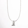 Necklace Stainless Steel Geometric U Shaped Rainbow Natural Baroque Pearl Multi Pendant Electroplating