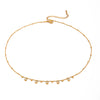 Necklace Stainless Steel Geometric White Round Zircon Pendant Electroplating Design Women's