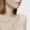 Necklace Stainless Steel Gold And Silver Color Matching Heart Shape Electroplating For Women