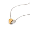 Necklace Stainless Steel Gold And Silver Color Matching Heart Shape Electroplating For Women