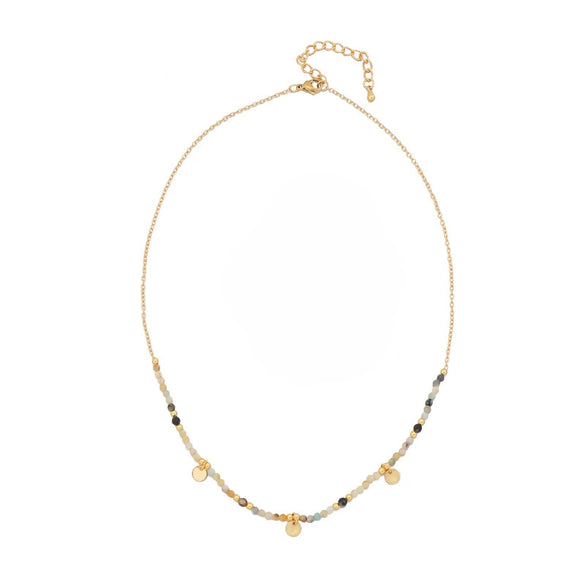 Necklace Stainless Steel Gold Plated Handmade Geometric Round Pendant Clavicle Chain For Women