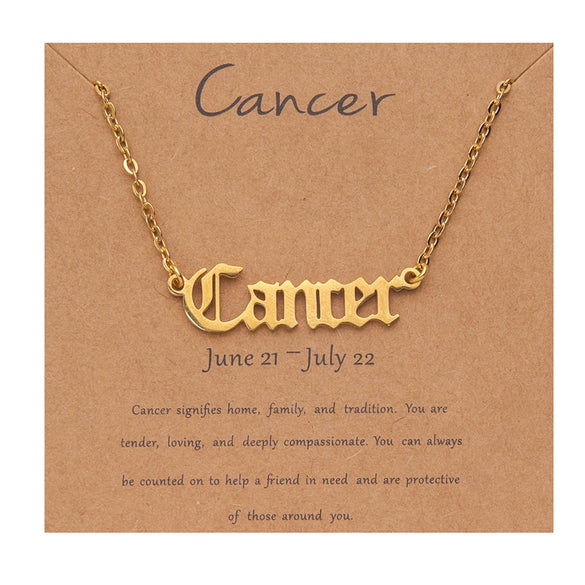 Necklace Stainless Steel Goldplated Constellation Ochain Jewelry
