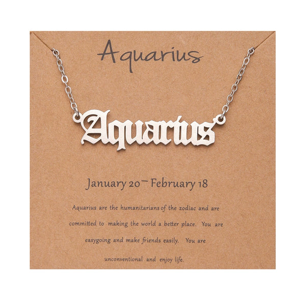Necklace Stainless Steel Goldplated Constellation Ochain Jewelry