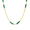Necklace Stainless Steel Green Aventurine Geometric Light Luxury Electroplating
