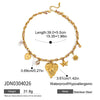 Necklace Stainless Steel Heart Bow Electroplating For Women Retro Layered Versatile Ins Style