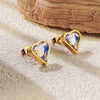 Necklace Stainless Steel Heart Drop Geometric Shape Simple Style Electroplating Women's