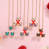 Necklace Stainless Steel Heart Drop Geometric Shape Simple Style Electroplating Women's