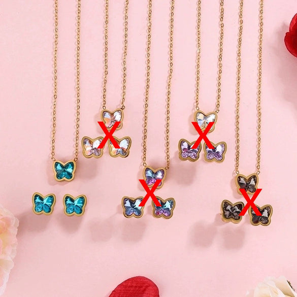 Necklace Stainless Steel Heart Drop Geometric Shape Simple Style Electroplating Women's