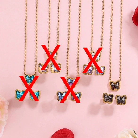 Necklace Stainless Steel Heart Drop Geometric Shape Simple Style Electroplating Women's