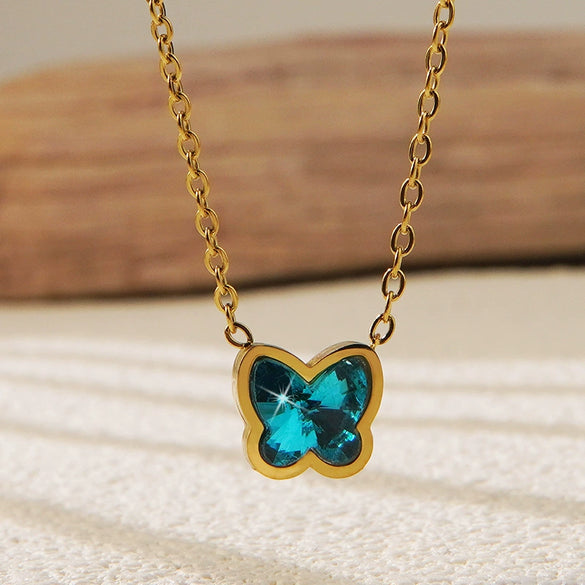 Necklace Stainless Steel Heart Drop Geometric Shape Simple Style Electroplating Women's