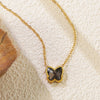Necklace Stainless Steel Heart Drop Geometric Shape Simple Style Electroplating Women's