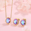 Necklace Stainless Steel Heart Drop Geometric Shape Simple Style Electroplating Women's