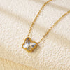 Necklace Stainless Steel Heart Drop Geometric Shape Simple Style Electroplating Women's
