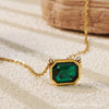 Necklace Stainless Steel Heart Drop Geometric Shape Simple Style Electroplating Women's