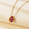 Necklace Stainless Steel Heart Drop Geometric Shape Simple Style Electroplating Women's
