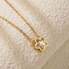 Necklace Stainless Steel Heart Drop Geometric Shape Simple Style Electroplating Women's