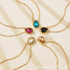 Necklace Stainless Steel Heart Drop Geometric Shape Simple Style Electroplating Women's
