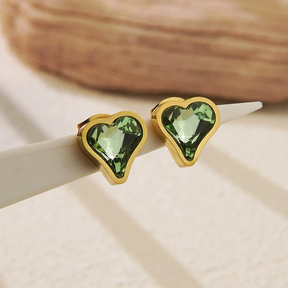 Necklace Stainless Steel Heart Drop Geometric Shape Simple Style Electroplating Women's