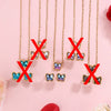 Necklace Stainless Steel Heart Drop Geometric Shape Simple Style Electroplating Women's