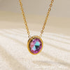 Necklace Stainless Steel Heart Drop Geometric Shape Simple Style Electroplating Women's