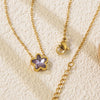 Necklace Stainless Steel Heart Drop Geometric Shape Simple Style Electroplating Women's