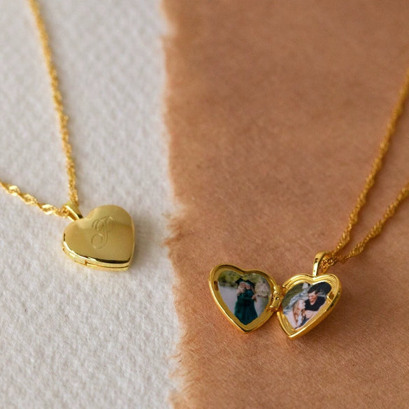 Necklace Stainless Steel Heart Geometric Electroplated