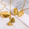 Necklace Stainless Steel Heart Geometric Electroplated
