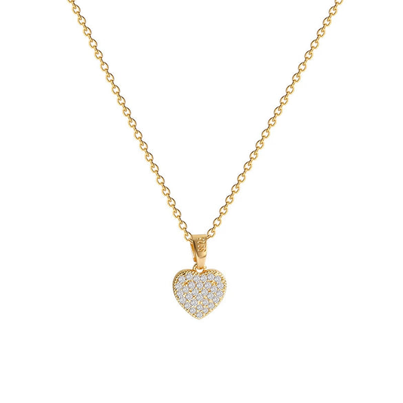 Necklace Stainless Steel Heart Shape Fashion Highend Electroplating For Girls