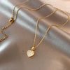 Necklace Stainless Steel Heart Shape Fashion Highend Electroplating For Girls
