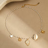Necklace Stainless Steel Imitation Pearl Marine Elements Geometric Electroplating