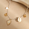 Necklace Stainless Steel Imitation Pearl Marine Elements Geometric Electroplating