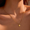 Necklace Stainless Steel 18K Gold Electroplated Heart Couple Style
