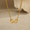 Necklace Stainless Steel 18K Gold Plated Geometric Style Electroplating