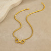 Necklace Stainless Steel 18K Gold Plated Geometric Style Electroplating