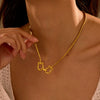 Necklace Stainless Steel 18K Gold Plated Geometric Style Electroplating